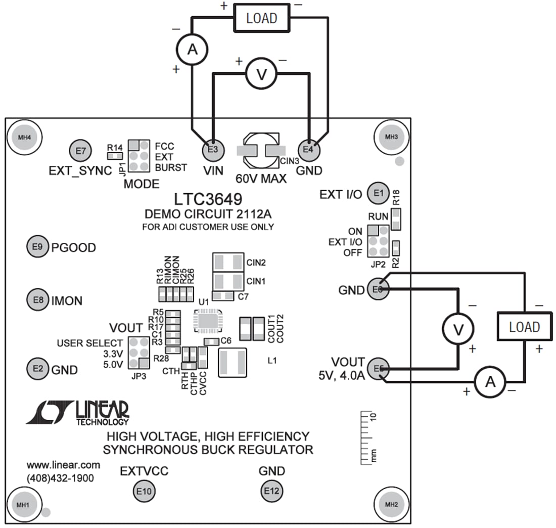 Analog Devices Inc. LTC3649 Demo Board DC2112A Analog Devices Inc. LTC3649 Demo Board DC2112A