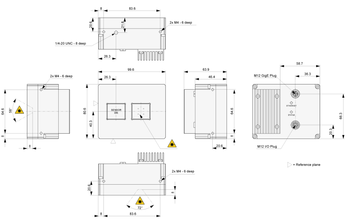 Mechanical Drawing - Basler Blaze-101 Video Module Mechanical Drawing - Basler Blaze-101 Video Module